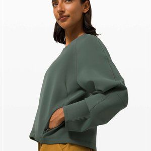 Nwt Lululemon Airwrap modal crew color smoke spruce size 8